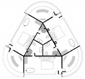 Domespaces DKO3850 Triple bedroom design