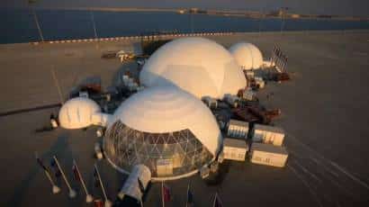 DS event domes connected by tunnels