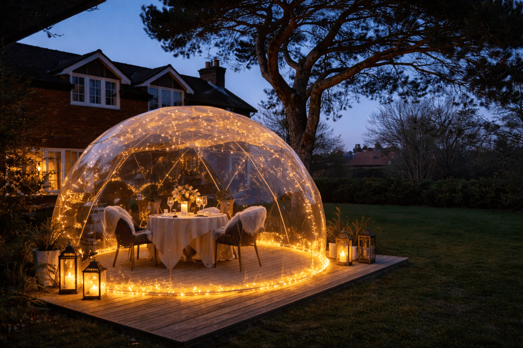 6 Ideas for Outside Patios That Redefine Outdoor Living with Domes 3 backyard outside patio domes