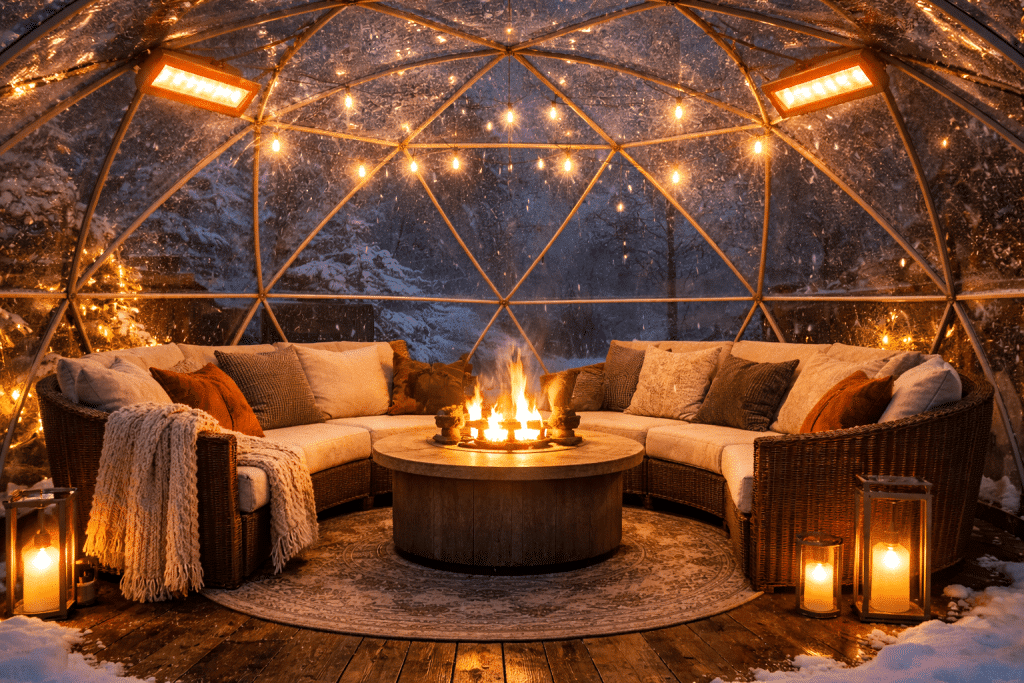 6 Ideas for Outside Patios That Redefine Outdoor Living with Domes 2 outside patios : geodesic domes
