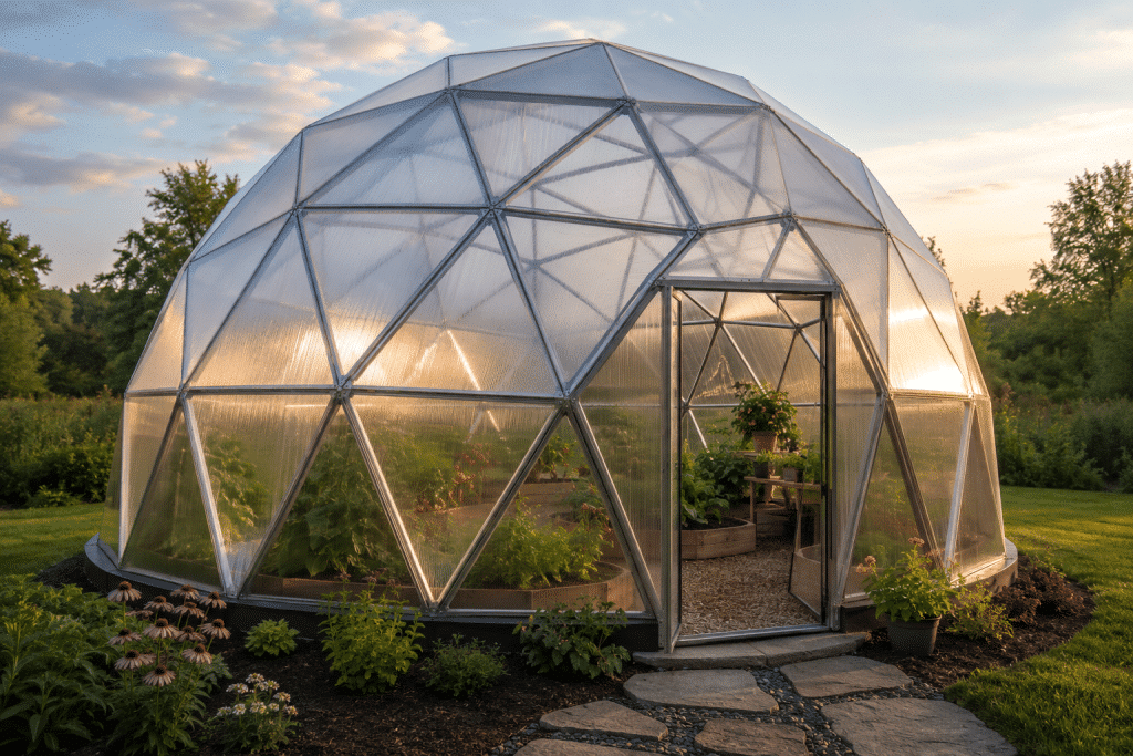 Geodesic Dome Greenhouse: Key Features & How to buy yours 2 Polycarbonate Geodesic Greenhouse
