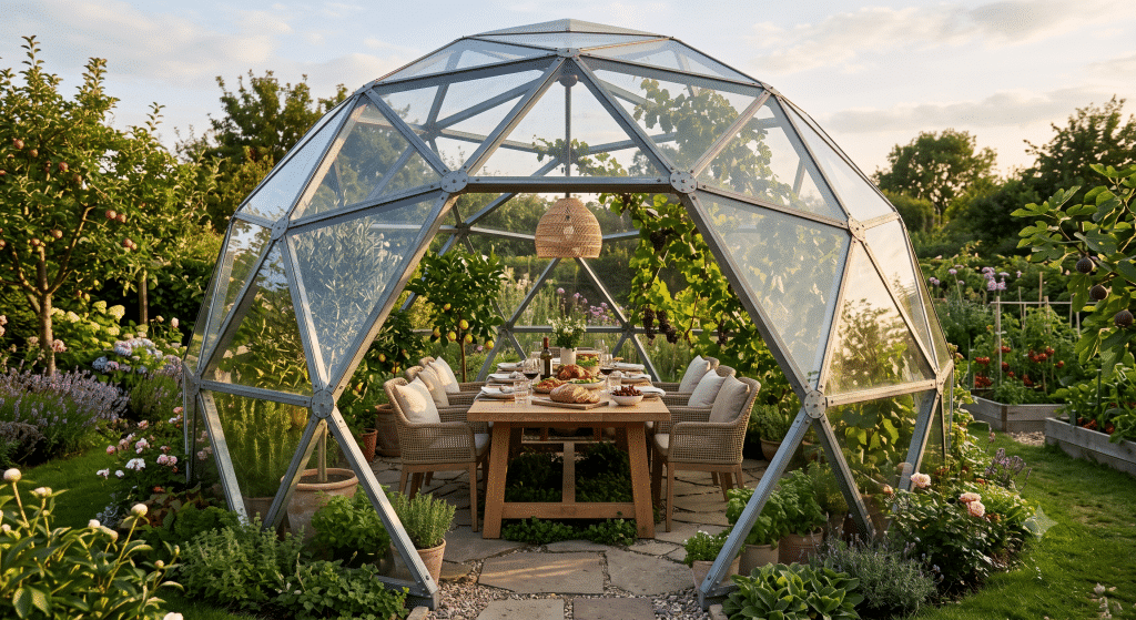 A Garden Dome : Make It A Dining Space 1 Garden dining room dome