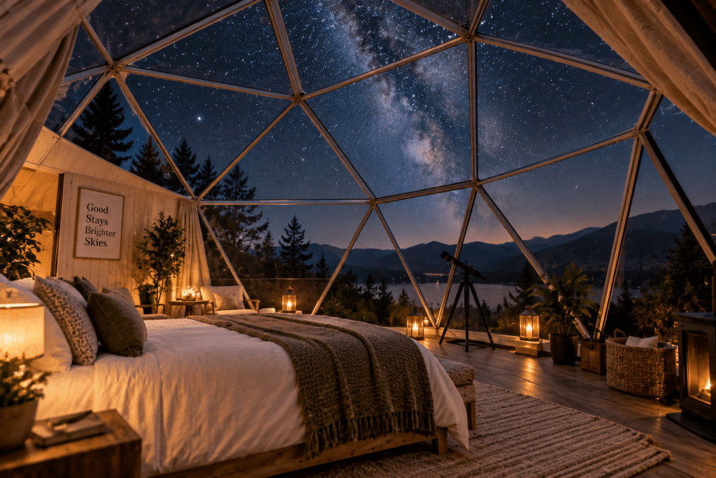 5 Glamping Dome Amenities That Boost Airbnb Nightly Rates by 40% 2 Skylight dome