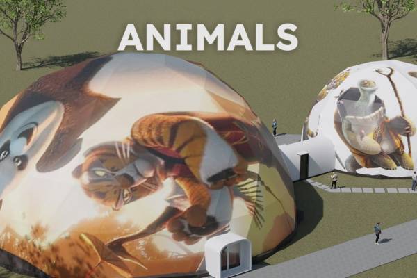 Animals printed domes
