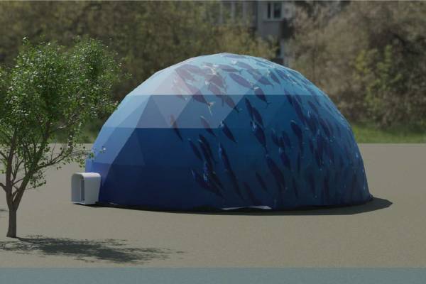 Ocean printed domes