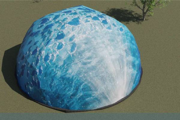 Ocean printed domes