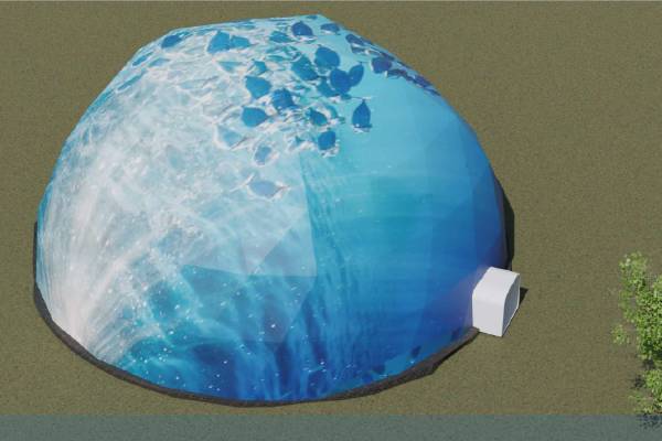 Ocean printed domes